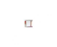 Interlink Armadio In Legno Pino Massello Verniciato Ad Acqua Bianco, Con 2 Ante 104x180