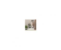 HOMEMANIA Mobile Ingresso Carmen, Appendiabiti, Con Ante, Mensole, Ripiani, Bianco In Legno, 120 X 45 X 180 Cm