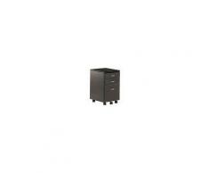 TECHLY ICA-FC 09BK - Cassettiera a Tre Cassetti per Scrivania, Nero Grafite