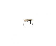 DS Muebles Tavolo Da Pranzo Tudix Industriale Vintage 80x120x75cm 18mm. Gunmetal