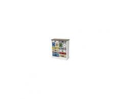 ARGONAUTA Mobile Cassettiera Vintage Como' Cm 86 X 34 X 99 H Anticato