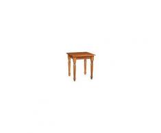 BISCOTTINI Tavolo Country In Legno Massello Di Tiglio Finitura Noce L70xpr70xh78 Cm. Made In Italy