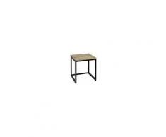 DS Muebles Comodino Icub3 Stile Industriale Vintage 40x40x47cm Nero