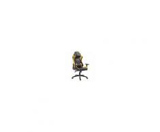 CLP Sedia Ufficio Racing Shift XL in Similpelle I Poltrona Pc Gaming Carico Max 150 kg I Poltrona Set-Up Gamer Doppio Cuscino Nero Giallo Senza Poggiapiedi