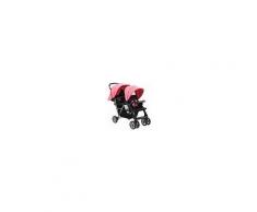 VIDAXL Passeggino Gemellare A Tandem Rosa E Nero In Acciaio