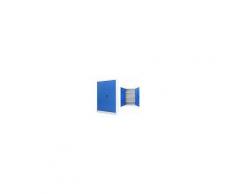 VIDAXL Armadio Per Ufficio In Metallo 90x40x140 Cm Grigio E Blu