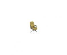 CLP Poltrona Ufficio Apoll XL in Stoffa - Sedia Scrivania Ergonomica Pc Girevole Oscillante - Sedia Direzionale con Braccioli Carico Max 150KG Verde