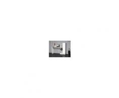 Fasce Laterali in PVC 0,40 mm-Mobile Arredo Design-per Ufficio 18 mm di qualit/à E1 Laminato Melaminico Studio Homemania Scrivania Nano Colore Bianco Camera Cameretta Unica