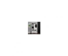 Homemania Mobile Ingresso Alda Armadio Appendiabiti Porta Scarpe - Con Specchio, Ante, Cassetto, Ripiani - Bianco In Legno, 90 X 35 X 184 Cm