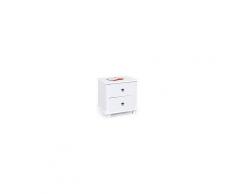 Interlink Comodino 2c Dim 66x60x50h Struttura In Pino Massello Verniciato Ad Acqua Colore Bianco Prodotto Certificato Fsc Articolo In Kit