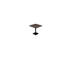VIDAXL Tavolo Bistrot Mdf E Acciaio Quadrato 80x80x75 Cm Cenere Scura