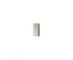ARGONAUTA Cassettiera In Legno Nobilitato Olmo Con 7 Cassetti H. 111x46x42 Cm