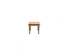 BISCOTTINI Tavolo Fisso Country In Legno Massello Di Tiglio Finitura Naturale 80x80x78 Cm