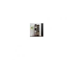 Homemania Mobile Ingresso Kerry Armadio Appendiabiti - Con Specchio, Ante, Ripiani - Noce In Legno, 80 X 35 X 180 Cm