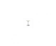 SERENA GROUP tavolo bar ø60cm in abs e acciaio h72/92cm bianco