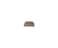 ARGONAUTA Divano Letto 3 Posti In Ecopelle Grigio Chiaro Sfoderabile 198x93xh. 94 Cm