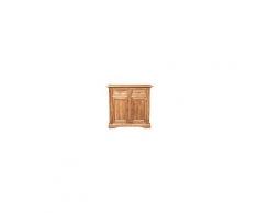 BISCOTTINI Credenza Country In Legno Massello Di Tiglio Finitura Naturale 110x45x103 Cm