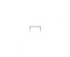 miliboo Panca Design 100cm Bianco E Legno Leena