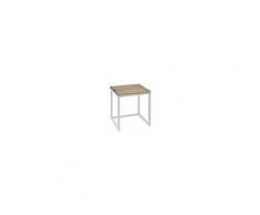 DS Muebles Comodino Icub3 Stile Industriale Vintage 40x40x47cm Bianco
