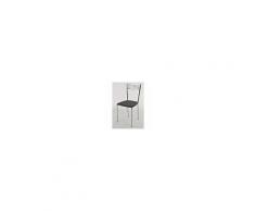 Tommychairs Set 4 Sedie Per Cucina E Sala Da Pranzo Moderne, Con Robusta Struttura In Acciaio Cromato E Seduta Imbottita, Rivestita In Ecopelle Grigio Scuro. Set Composto Da 4 Sedie Elegance By Tommychairs, Dalle Linee Moderne E Di Design
