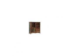VIDAXL Credenza 130x45x140 Cm Legno Massello Di Recupero