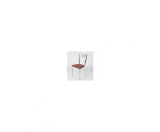 Tommychairs Set 4 Sedie Per Cucina E Sala Da Pranzo Moderne, con Robusta Struttura In Acciaio Cromato E Seduta In Legno, Color Ciliegio. Set Composto Da 4 Sedie Elegance By Tommychairs, Dalle Linee Moderne E Di Design