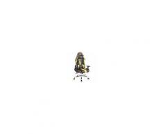 CLP Sedia Ufficio Massaggiante E Riscaldata Limit XM in Similpelle I Poltrona Racing Scrivania Schienale Reclinabile I Poltrona Relax Gamer Nero / Giallo
