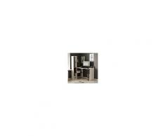 Fasce Laterali in PVC 0,40 mm-Mobile Arredo Design-per Ufficio 18 mm di qualit/à E1 Laminato Melaminico Studio Homemania Scrivania Nano Colore Bianco Camera Cameretta Unica