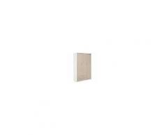 ARGONAUTA Armadio 3 Ante 2 Cassetti Cassa Bianco Frontale Larice Grigio Cm 135x52xh 210