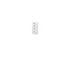 ARGONAUTA Cassettiera Bianco Frassinato In Legno Nobilitato Con 7 Cassetti H-111x46x42 Cm