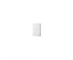 Divina Home Armadio 3 Ante + 2 Cassetti In Legno Bianco Dh53759