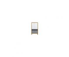 Mobili Rebecca Cassettiera Settimino 6 Cassetti Legno Bianco Grigio Moderno
