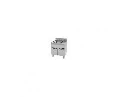 Gastrodomus Friggitrice professionale a gas su armadio chiuso - 2 vasche - capacità 13 LT + 13 LT