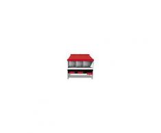 Gastrodomus Barbecue modulare triplo alimentato a carbone vegetale - Lunghezza 2200 mm