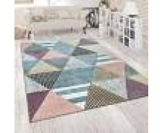 Paco Home Moquette da salotto con motivo Diamante Design 3-D Pattern colorato