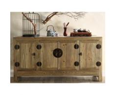 Credenza SEMPLICEMENTE - 4 ante - Legno d'olmo - Naturale
