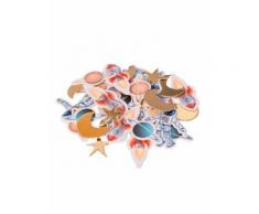 100 coriandoli da tavola universo 2 - 4 cm Taglia Unica