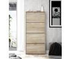 Caesaroo Scarpiera salvaspazio 150 cm Rovere Canadian 4 ribalte Rovere Canadian