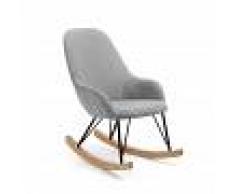 Kave Home Sedia a dondolo per bambini Joey grigio
