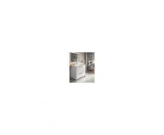 Bagno Mobile a terra 80 cm bianco lucido con specchio Bianco lucido - Con lampada Led