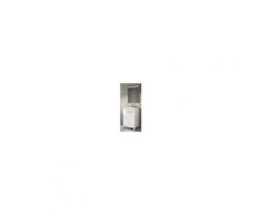 Bagno Mobile a terra 50 cm bianco lucido con specchio Bianco lucido - Con Doppia Colonna e Lampada Led