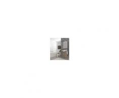 Bagno Mobile sospeso 55 cm Holly in legno Rovere Fumo con un cassettone e Lavabo in ceramica Con specchio e lampada LED - 55 cm - Rovere Fumo