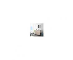 Bagno Mobile a terra 80 cm colore naturale con specchio Naturale - Con lampada Led
