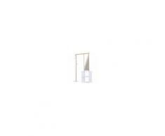 Homcom Stender Appendiabiti con Specchio Figura intera in Bambù 100 x 34 x 164cm