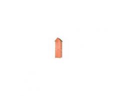 Outsunny Casetta Capanno per gli Attrezzi da Esterno con 3 ripiani in Legno di Pino 4 Ante 71 x 60 x 211cm