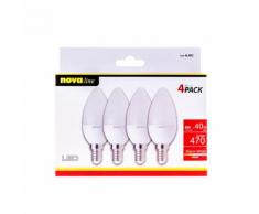 Lampadina LED Oliva 6W Equivalente a 40W E14 (4 pz.)