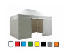 Gazebo pieghevole 3x4,5 beige Exa 55mm alluminio con laterali PVC 350g
