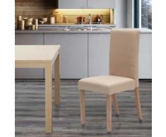 Sedia in legno imbottita stile henriksdal per cucina sala da pranzo COMFORT | Shabby Beige