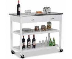Scaffale Multiuso, Carrello da cucina, A 3 Ripiani Mensole da Cucina 100 x 45 x 92cm