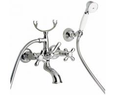 Gruppo VASCA esterno con doccia Duplex. PAINI Serie LIBERTY - Codice 17CR105.